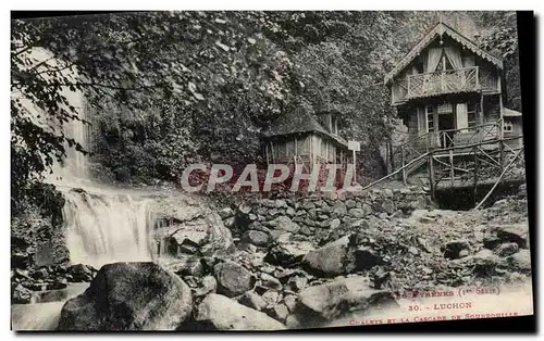 Ansichtskarte AK Luchon Chalets et la cascade de Sourbouille