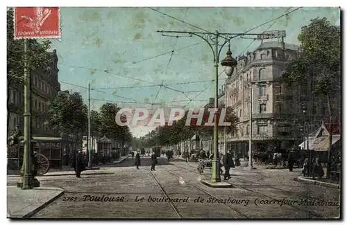 Ansichtskarte AK Toulouse Le boulevard de Strasbourg (carrefour Matabiau)