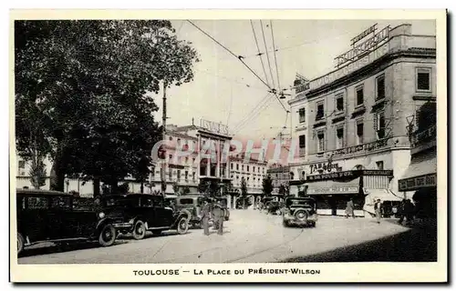 Moderne Karte Toulouse La place du President Wilson