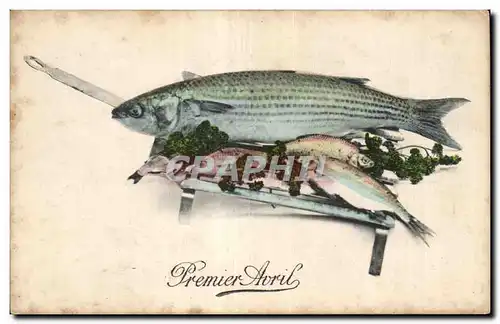 Cartes postales Fantaisie 1er avril Poisson Paques Easter