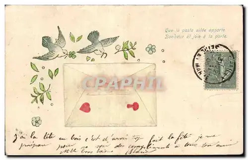 Cartes postales Fantaisie Oiseaux Enveloppe