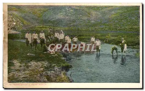 Ansichtskarte AK Great Britain Bathing after a hard march