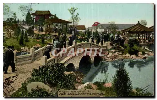 Ansichtskarte AK Bridge in Japanese Garden Japan British Exhibition London Japon Nippon