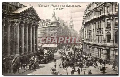 Cartes postales Mansion House and Cheapside London