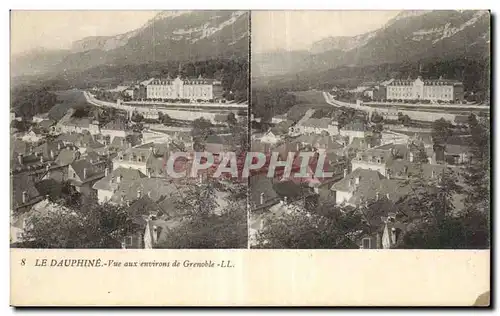 Carte Stereoscopique - Le Dauphine - Vue aux environs de Grenoble - Ansichtskarte AK