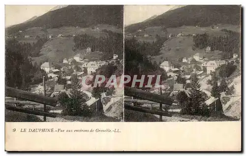 Carte Stereoscopique - Le Dauphine - Vue aux Environs de Grenoble - Cartes postales