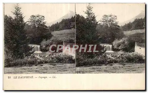 Carte Stereoscopique - Le Dauphine - Paysage - Cartes postales