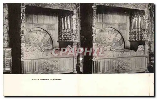 Carte Stereoscopique - Pau - Interieur du Chateau - Ansichtskarte AK