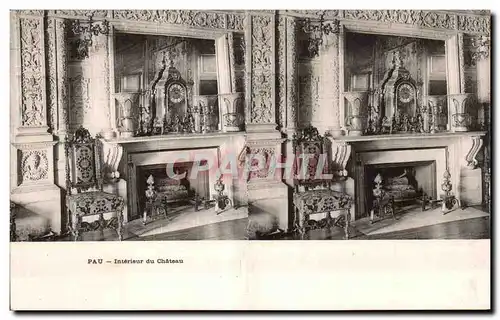 Carte Stereoscopique - Pau - Interieur du Chateau - Ansichtskarte AK