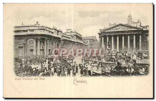 Angleterre - England - Royal Exchange and Bank - London - Ansichtskarte AK