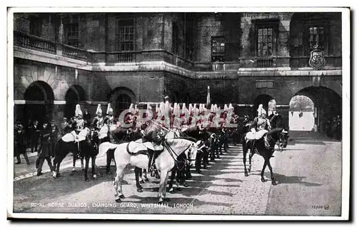 Angleterre - England - Royal Horse Guards - Changing Guards - Whitehall - Ansichtskarte AK