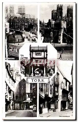 Ansichtskarte AK Walmgate Bar York City Walls Bootham Bar Stonegate The Shambles