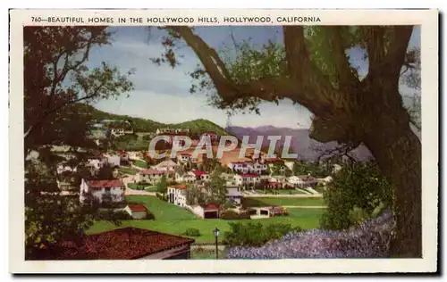 Cartes postales Beautiful Homes in the Hollywood Hills Hollywood California