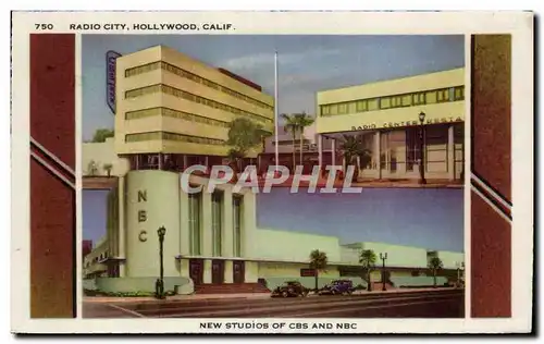 Cartes postales Radio City Hollywood California New studios at CBS and NBC