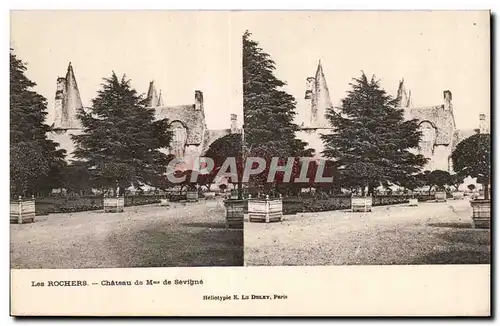 Cartes Stereoscopiques - Les Roches - Chateau de Mme de Sevigne - Ansichtskarte AK