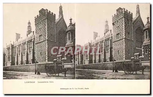 Carte Stereoscopique - London - Lincoln s Inn - Ansichtskarte AK