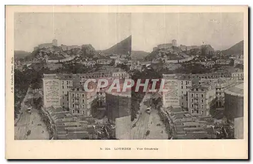 Carte Stereoscopique - Lourdes - Ve Generale - Cartes postales