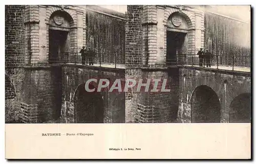 Carte Stereoscopique - Bayonne - Porte d Espagne - Cartes postales