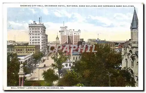 Cartes postales Showing City Hall savannah Hotel National Bank Building And Germania Bank Building