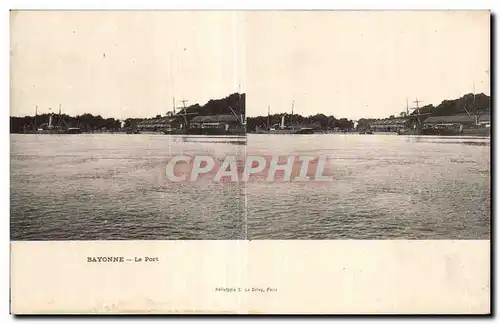 Carte Stereoscopique - Bayonne - Le Port - Cartes postales