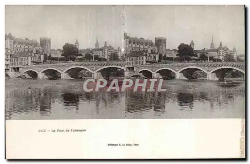 Carte Stereoscopique - Pau - Le Pont de Jurancon - Cartes postales