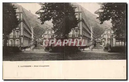 Carte Stereoscopique - Cauterets - Hotel d Angleterre - Ansichtskarte AK