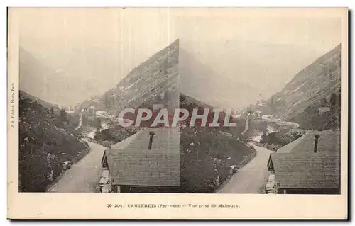 Carte Stereoscopique - Cauterets - Vue prise de Mahourat - Ansichtskarte AK