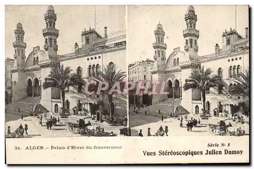 Carte Stereoscopique -Alger - Palais d HIver au Governeur - Ansichtskarte AK