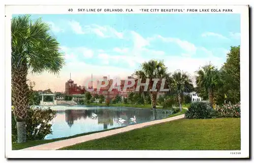 Etats Unis - USA - FL - Florida - Skyline of Orlando - The City Beautiful - Froo Lake Eola Park - CP