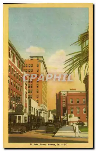 Etats Unis - USA - LA - Louisiana - St John Street - Monroe - Cartes postales