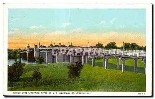 Etats Unis - LA - Louisiana - Monroe - US Highway 80 - Bridge over Ouachita River - Ansichtskarte AK