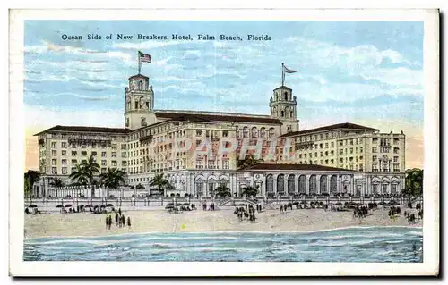 Cartes postales Ocean Side of New Breakers Hotel Plam Beach Florida