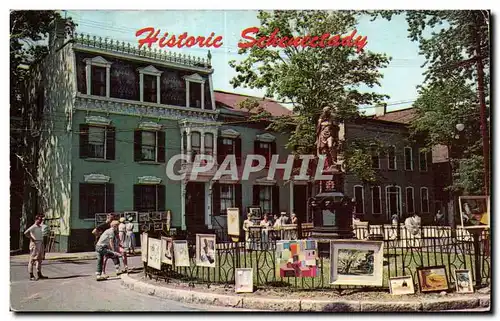 Cartes postales Schenectady N Yartists exhibir thier paintings at the historic ndian Monument