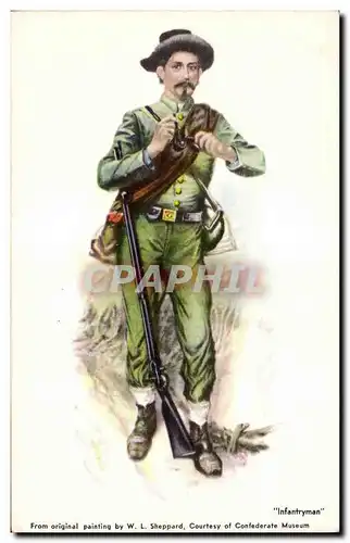 Cartes postales Infantryman From original painting by W L Sheppard Couresty of Confederate Museum