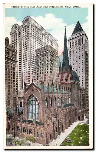 Cartes postales Trinty Church and Skyscrapers New York