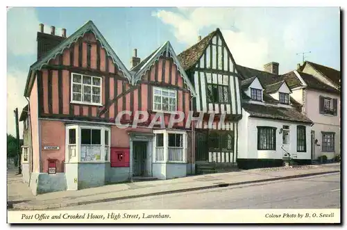 Cartes postales Post Office and Crooked High Street Lavenbam
