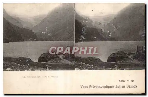 Cartes postales Vues Stereoscopiques Julien Damoy Cauterets Lac de Gaveh