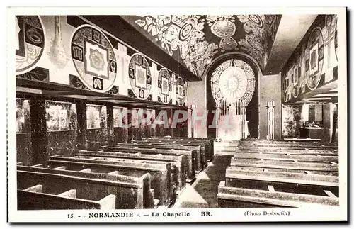 Cartes postales Bateau Normandie La Chapelle Paquebot