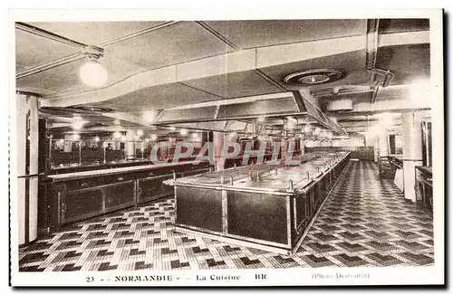 Cartes postales Bateau Normandie La Cusine Paquebot