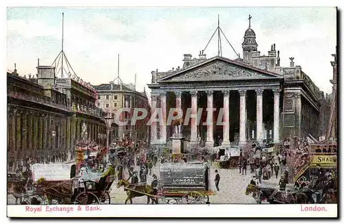 Cartes postales Royal Exchange   Bank London