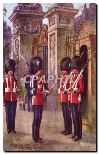 Ansichtskarte AK irish guards and grenadier Buckingham Palace London Militaria