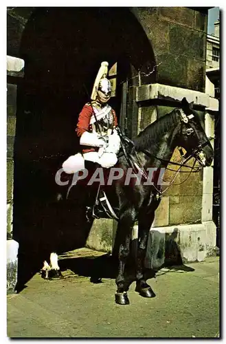 Moderne Karte Mounted sentry horse guards parade London Cheval Horse Militaria