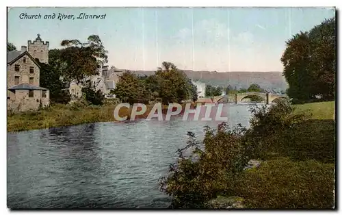 Cartes postales Church and River Llanwst