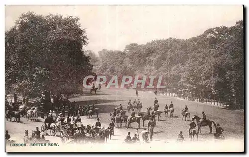 Cartes postales London Rotten Row Cheval Horse Hippisme