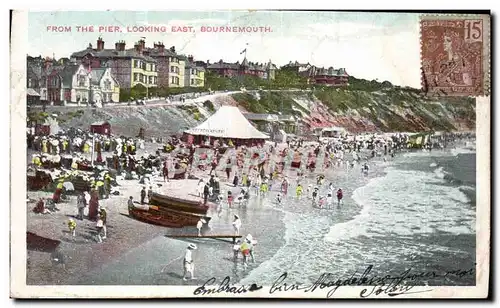 Cartes postales From the pier looking east Bournemouth