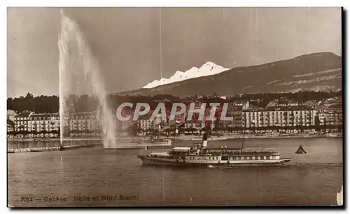 Ansichtskarte AK Bateau Geneve Rade et Mont Blanc