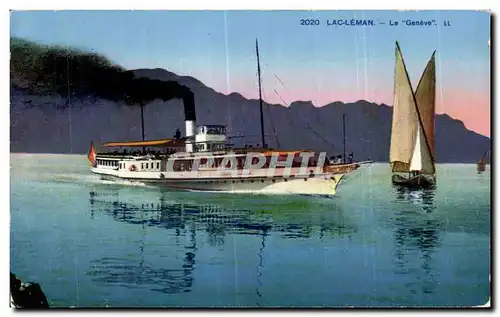 Cartes postales Bateau Lac Laman Le Geneve suisse