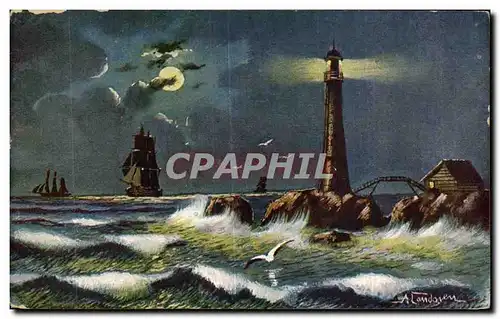 Cartes postales Bateau Phare Lighthouse