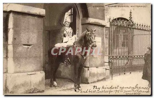 Ansichtskarte AK London Horse Guards Whitehall Cheval Horse