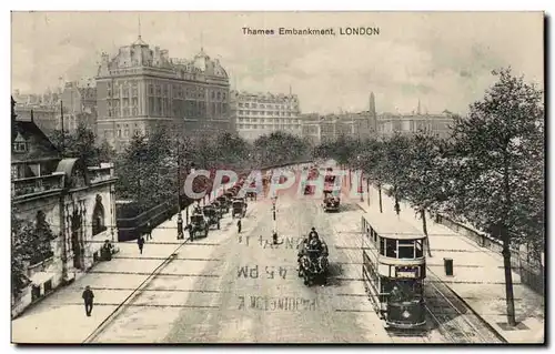 Cartes postales Thames embankment London